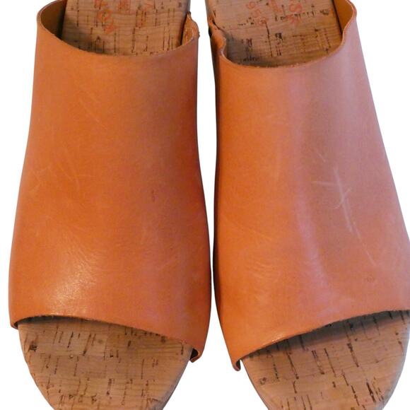 Kork Ease Danika Orange Papaya Studded Platform Heel Wedge Clog Women's 9 - Picture 4 of 10